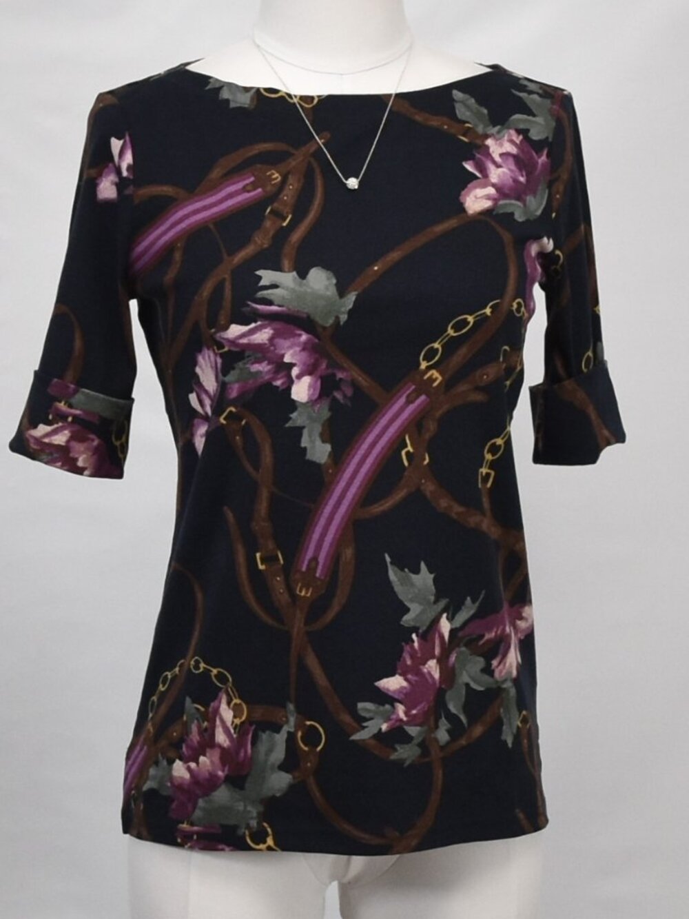 Ralph Lauren Print Top Medium NWT